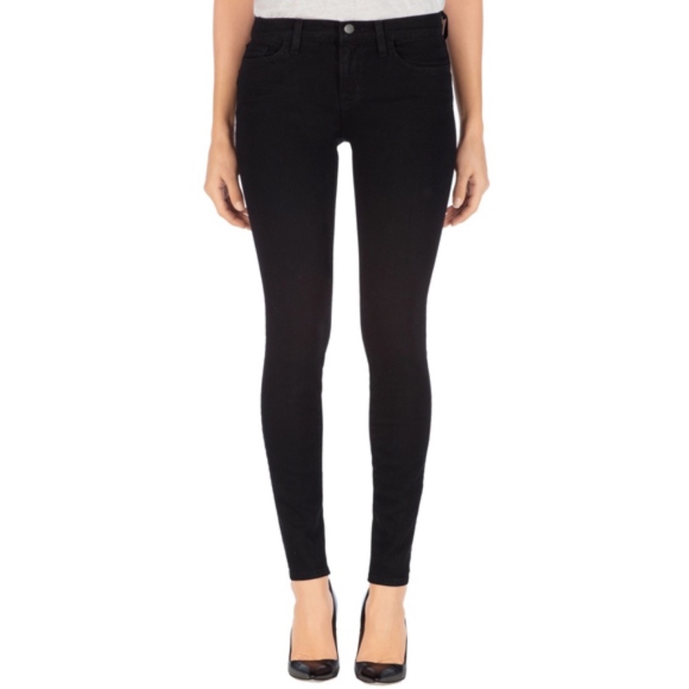 J Brand Black Shadow Cropped Skinny Jeans